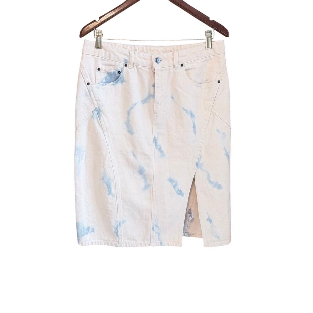 Future Collective Gabriella Karefa Johnson 100% cotton bleached denim skirt 8